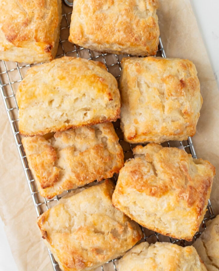Biscuits on a cooling rack