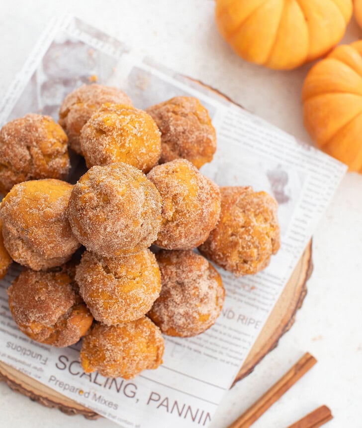 Donut holes rolled in sugar