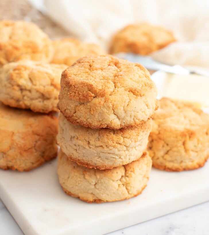 A stack of three biscuits