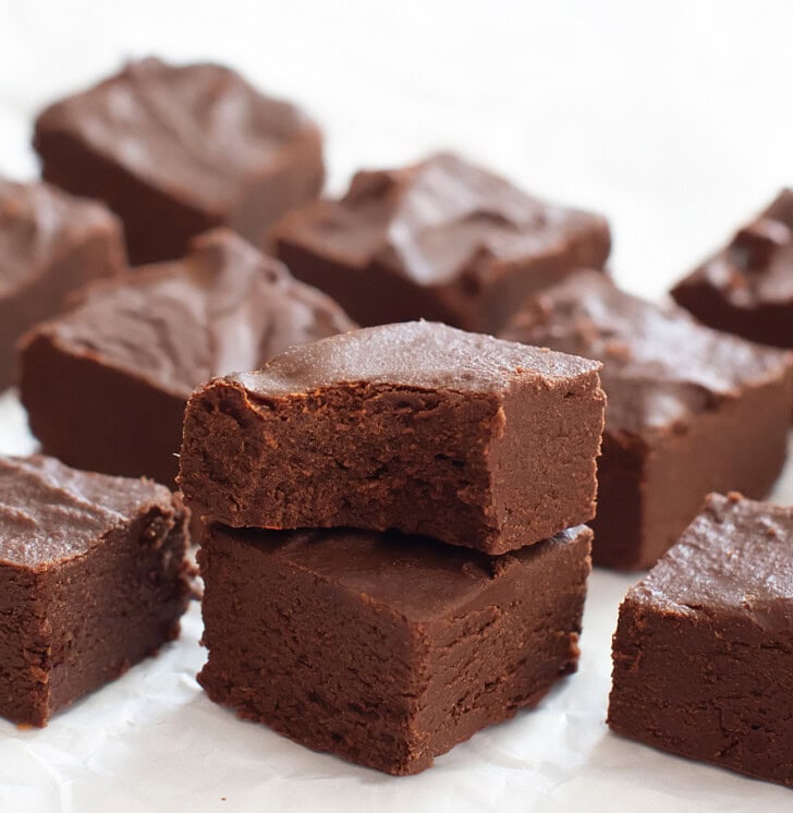 Fudge with a creamy inside and firm outside