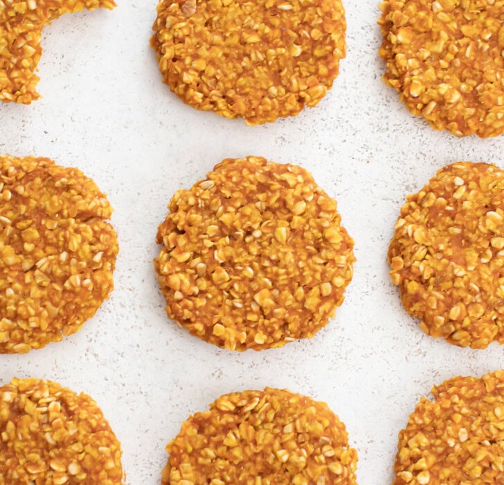 Pumpkin Oatmeal Cookies on a counter