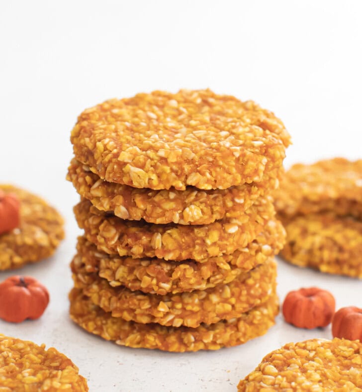 A stack of Pumpkin Oatmeal Cookies