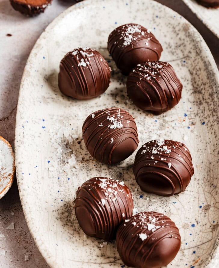 Cottage Cheese Truffles on a serving plate