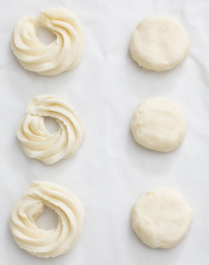 How to shape the dough for butter cookies
