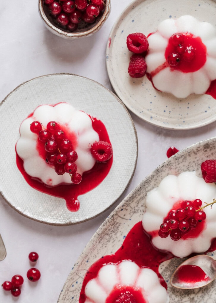 Panna Cotta served with fruit