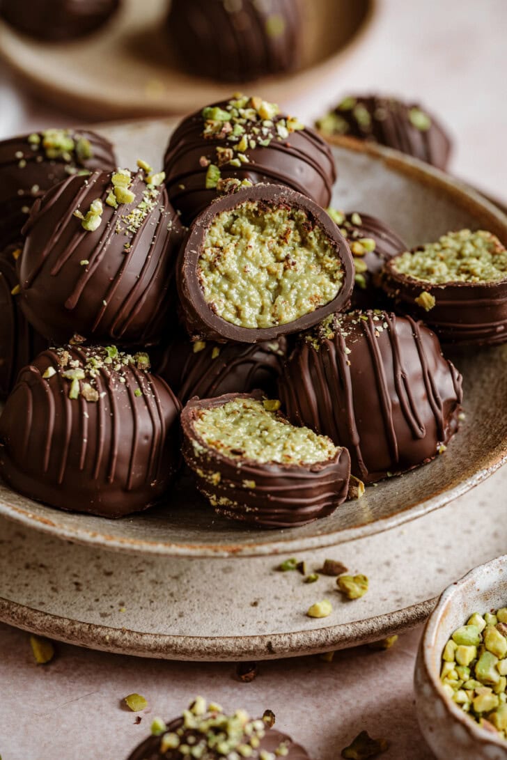 A pile of Dubai Truffles in a small bowl