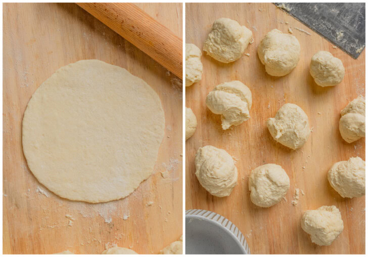How to shape dough to make flatbread