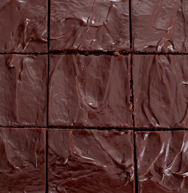 Brownies cut into squares