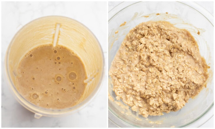 Steps to make the mixture for Lemon Oatmeal Bars