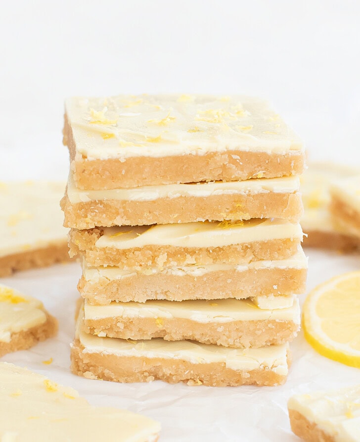 A stack of Lemon Cake Bark