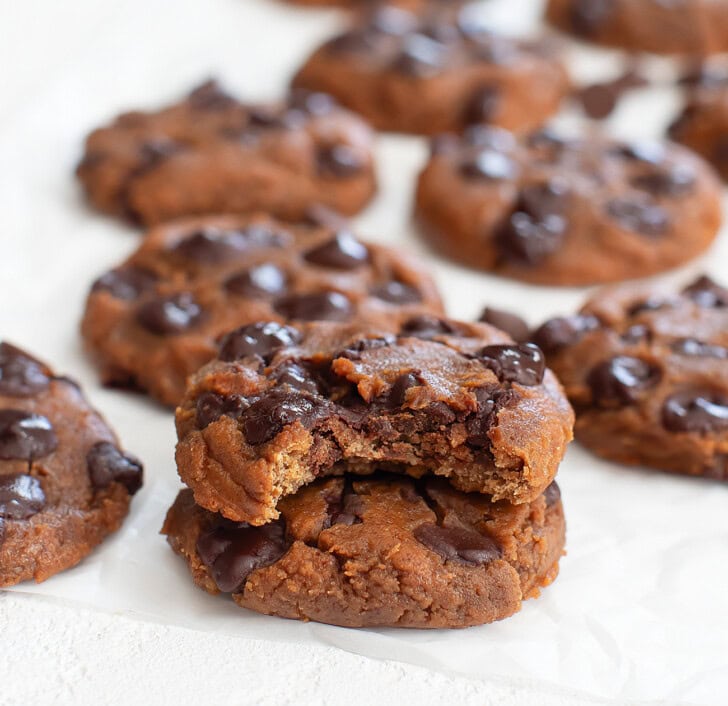 A bite taken from a cookie