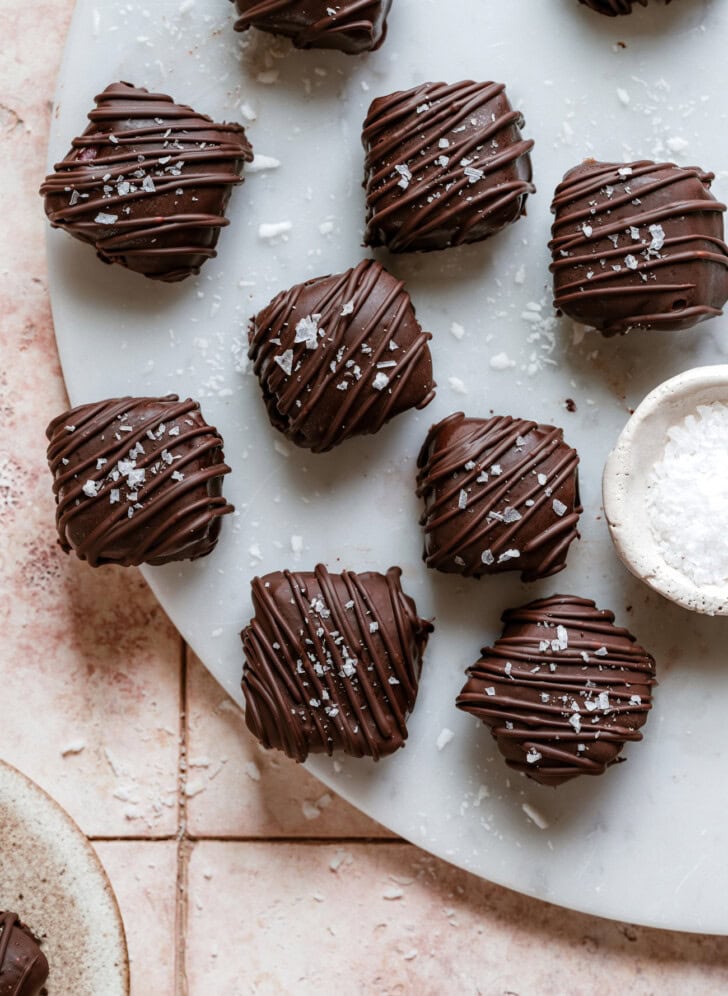 Strawberry Coconut Bites on a serving board