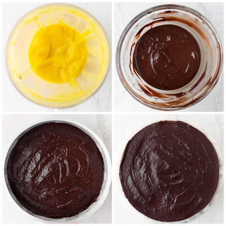 Steps to make a batter for a no bake chocolate cake