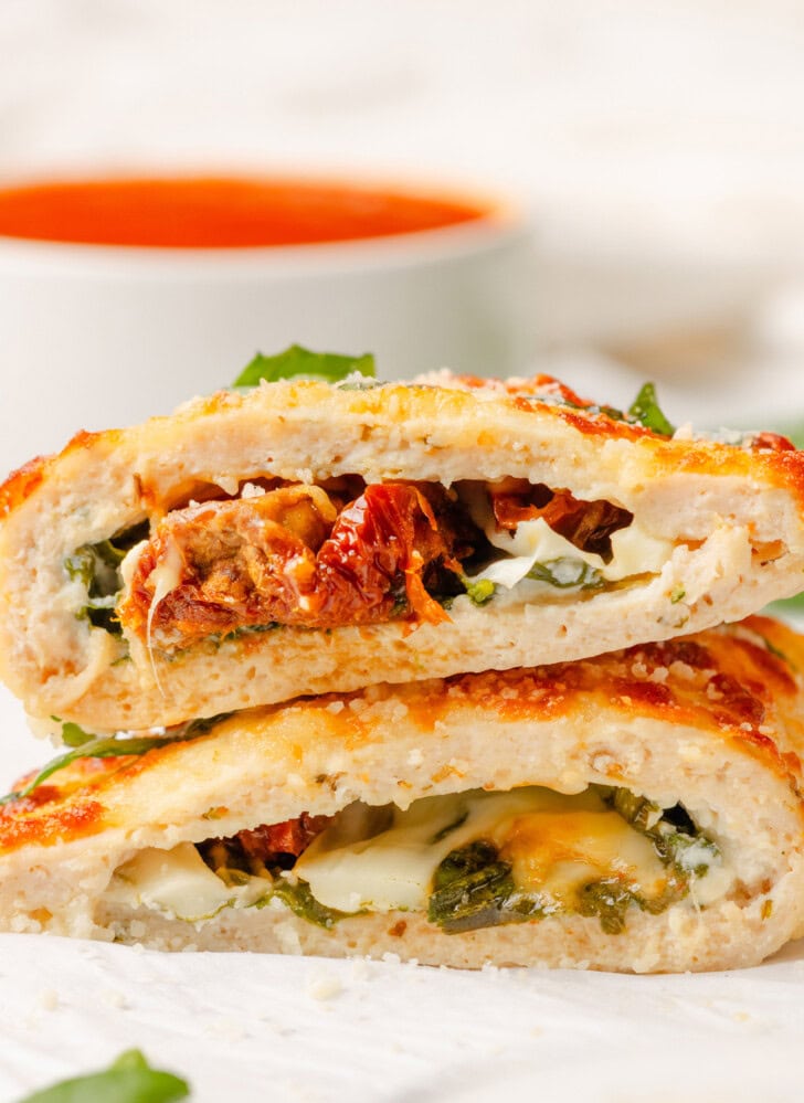 A calzone with fillings