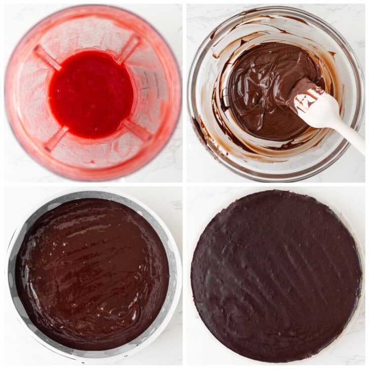 The steps to make a no bake chocolate cake