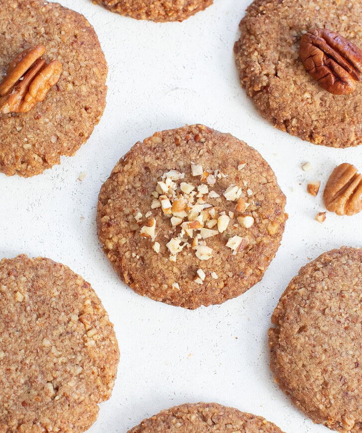 Cookies with pecans on top