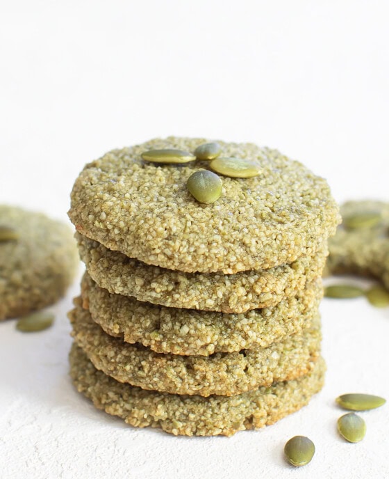 Simple 2 Ingredient Pumpkin Seed Cookies