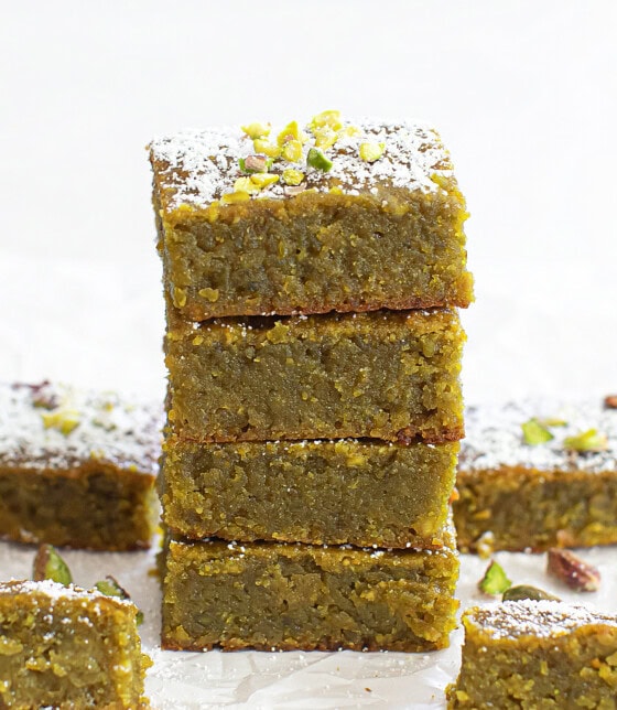 Easy 3 Ingredient Pistachio Bars