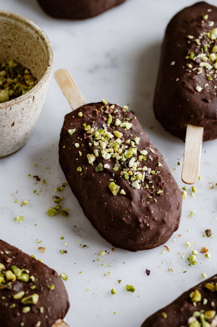 A Dubai chocolate ice cream bar