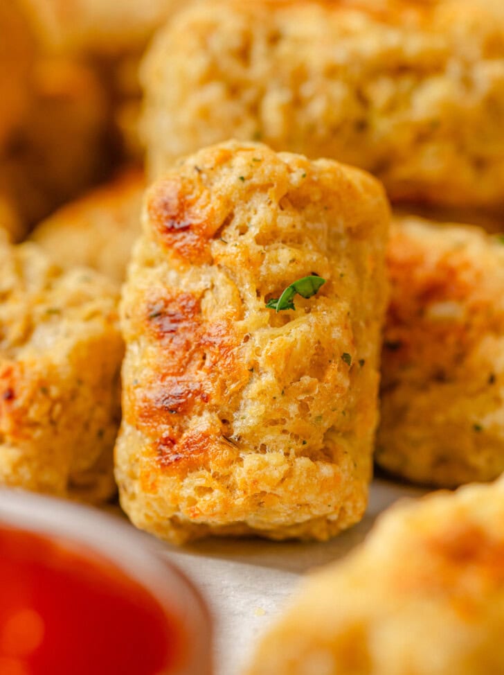 A golden brown tot after baking