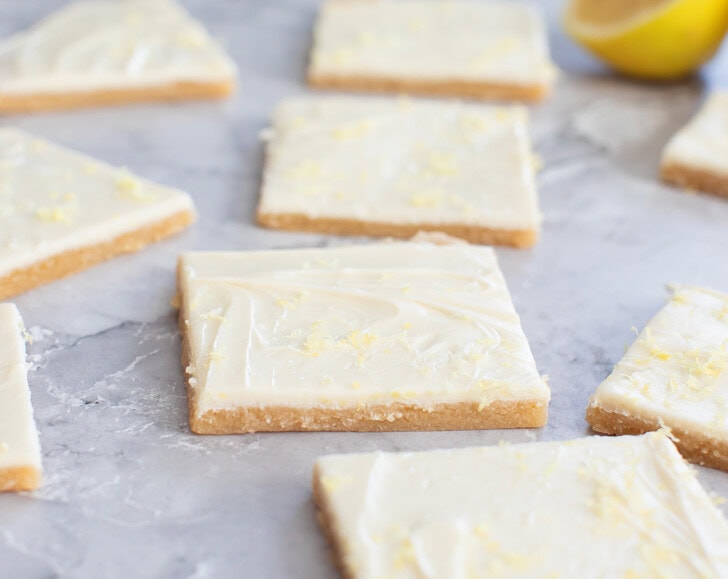 Cake bark with a white chocolate layer on top